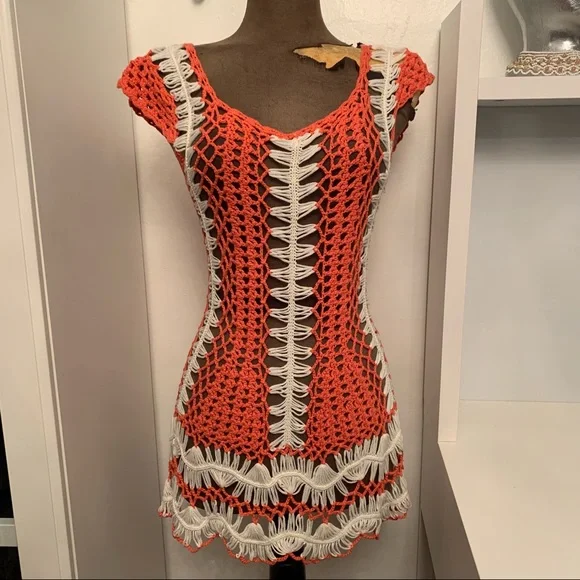 vibrant beach dress Tulum Crochet Dress main image 1